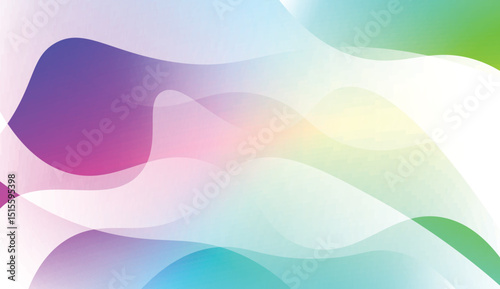Abstract Wavy Background. For Business Presentation Wallpaper, Flyer, Cover. Vector Illustration with Color Gradient.
