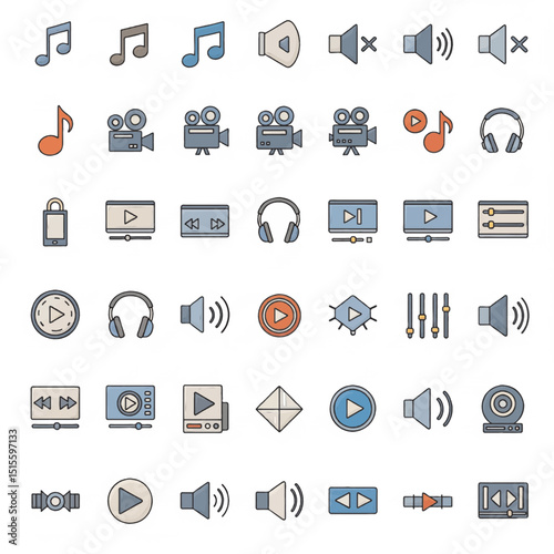 Music and Media Icon Collection