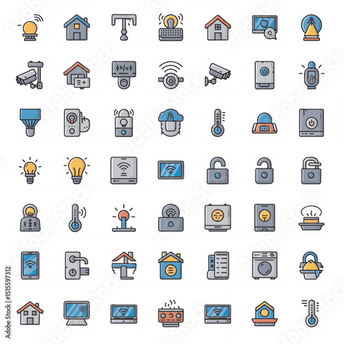 Smart Home and Security Icons