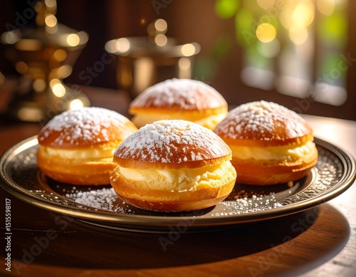 Sweet pastries on a plate (1)