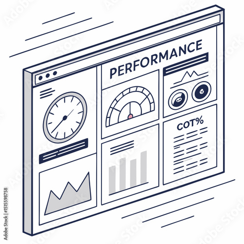 Business performance dashboard analytics data visualization