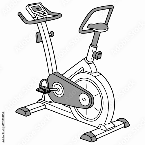 Professional exercise bike cutout transparent background