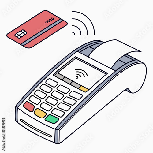 Contactless payment terminal credit card transaction