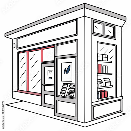 Modern vending machine kiosk exterior design