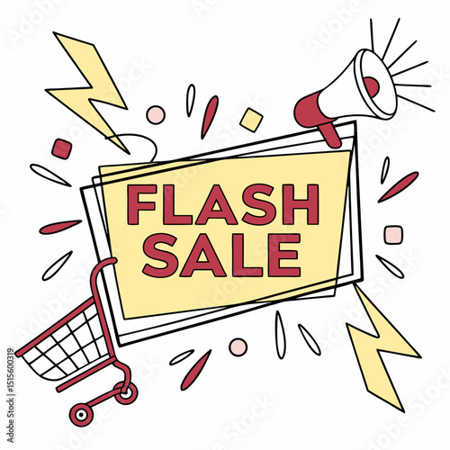 Announcing flash sale big discount shopping spree