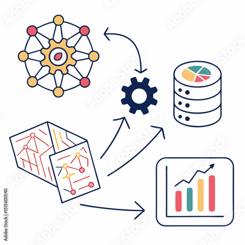 Data analysis workflow process network visualization