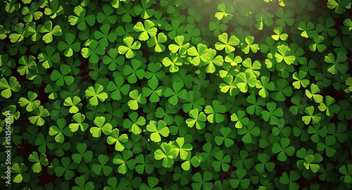 vibrant green clover field