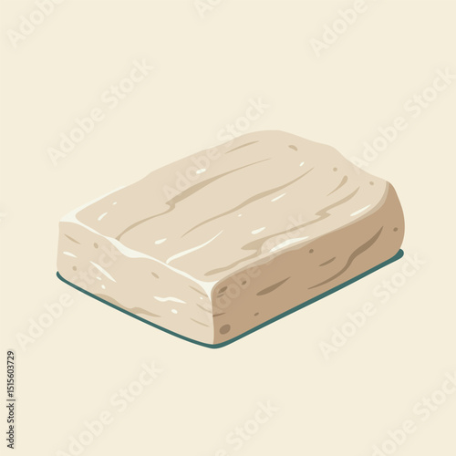 Block of Tofu Still Life Simple Vegan Protein Source Food
