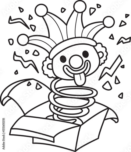 
Outline of April Fool's day content. COloring pages of April fool illustrations.
