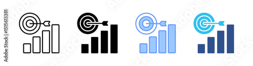 Focus Multi Style Icon Set Vector 