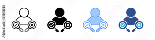 Feasibility Multi Style Icon Set Vector 
