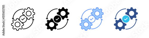 Transformation Multi Style Icon Set Vector 