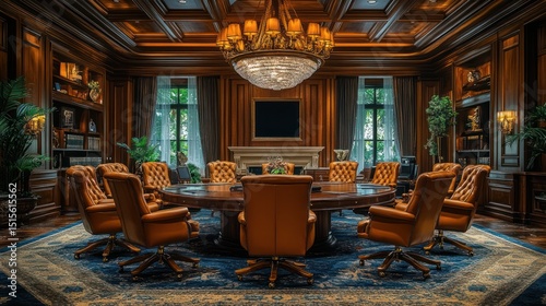 Opulent Boardroom: A Luxurious Conference Space