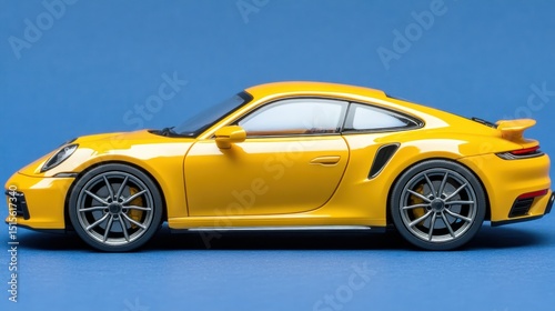 Yellow sports car model