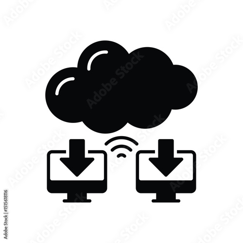 Data Download Vector icon
