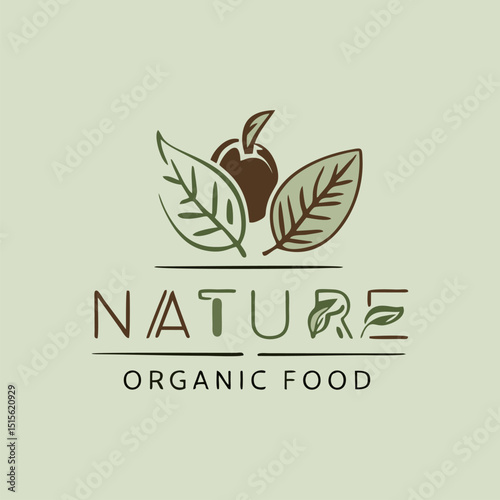 A vibrant logo design featuring an array of colorful produce and green leaves, symbolizing the freshness and vitality of organic food.