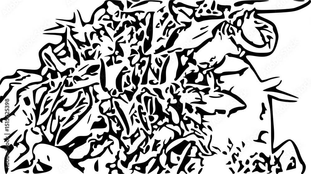 Fotografie seamless pattern with wild animals