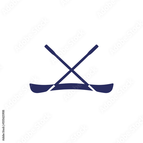 Paddle-crossing-icon-water-sport-logo-design