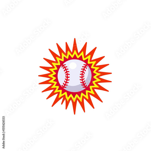 Baseball-with-burst-icon-sport-graphic-design