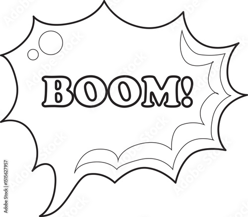 Outline of April balloon text content. COloring pages of bubble text illustrations.
