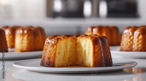 Classic Canelé with Caramelized Crust in Warm Café Lighting
