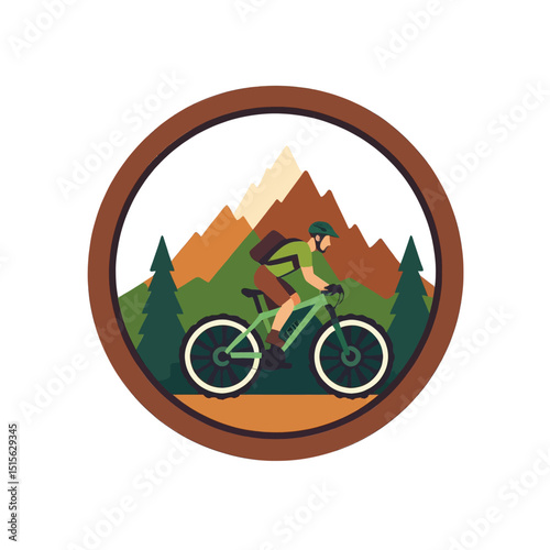Mountain-bike-cyclist-adventure-illustration-outdoors-landscape