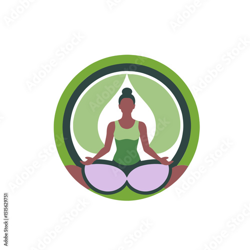 Yoga-Meditation-Woman-Lotus-Pose-Icon-Graphic-Design