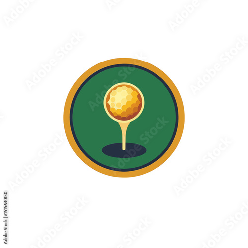 Golf-ball-on-tee-icon-vector-graphic-design