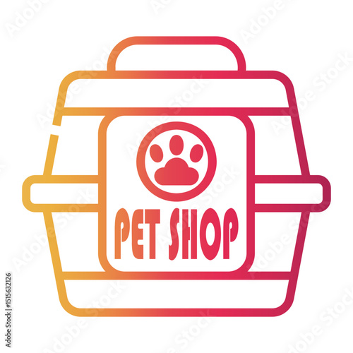 petshop Line Gradient Icon
