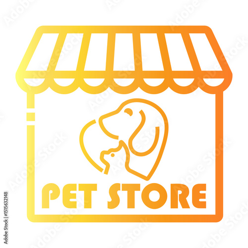 petshop Line Gradient Icon