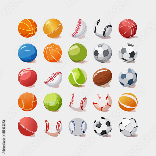 set of sports balls