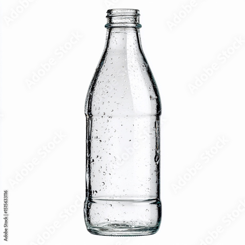 Wallpaper Mural Clear glass bottle with water droplets on surface displayed indoors Torontodigital.ca