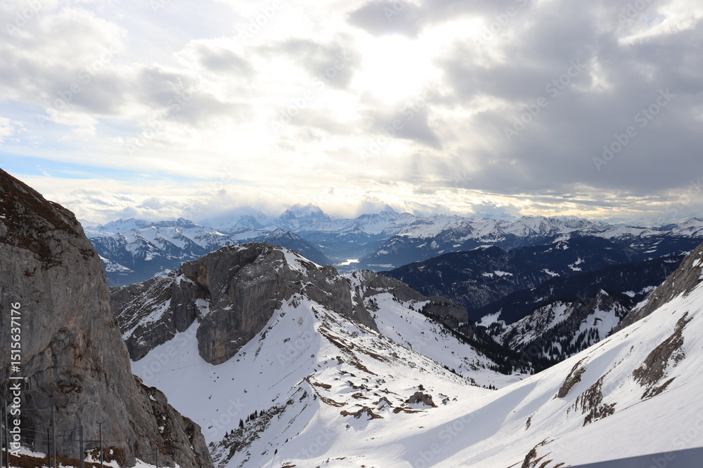 Fototapeta premium swiss alps in winter