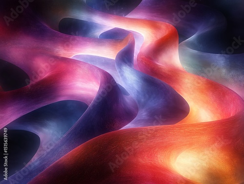 Luminous Interwoven Strands: A Vibrant Display of Color and Formations