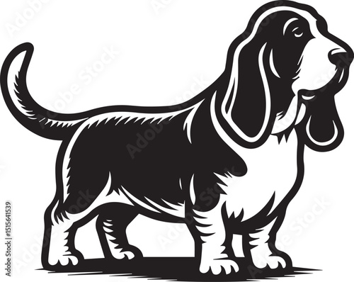 dog logo vector illustration, dog silhouette vector, dog icon design