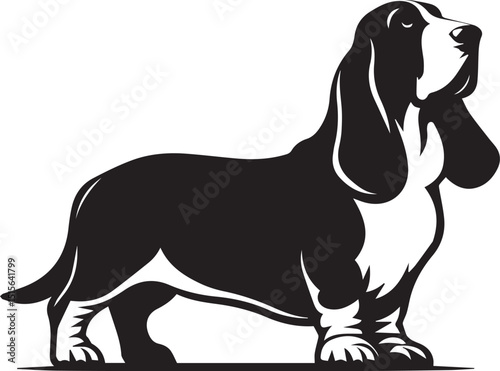 dog logo vector illustration, dog silhouette vector, dog icon design
