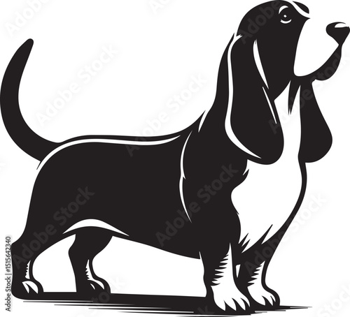 dog logo vector illustration, dog silhouette vector, dog icon design