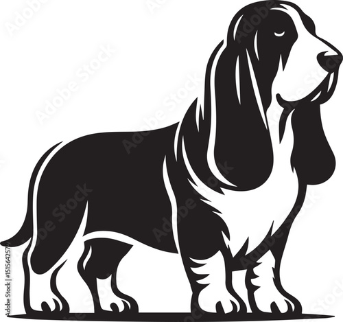 dog logo vector illustration, dog silhouette vector, dog icon design