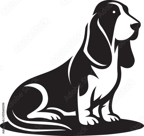 dog logo vector illustration, dog silhouette vector, dog icon design