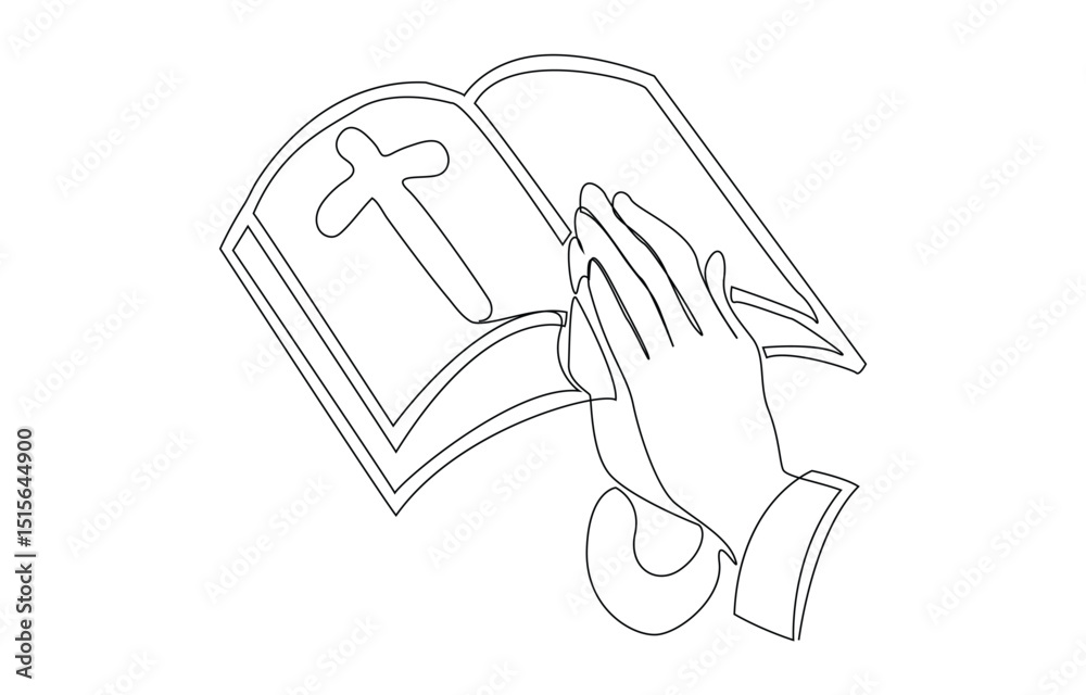 Continuous One Line Art Bible Study Faith vector illustration, Continuous One Line Art Christian logo monoline Heart with Cross on a White Background. Hand Drawn Calligraphic symbol. Minimalistic Continuous One Line Art Bible Study Faith vector illustration, Continuous One Line Art Christian logo monoline Heart with Cross on a White Background. Hand Drawn Calligraphic symbol. Minimalistic