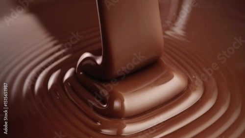 video of melted chocolate being poured