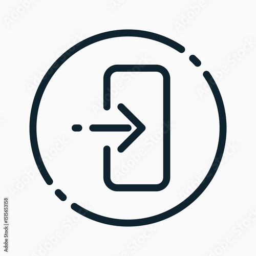 Design Illustration graphic of login icon with line style. Suitable for UI, mobile design, web design, etc.