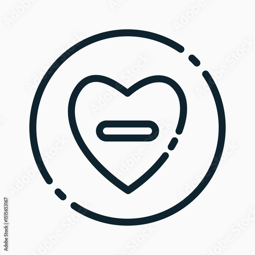 Design Illustration graphic of declining health icon with line style. Suitable for UI, mobile design, web design, etc.