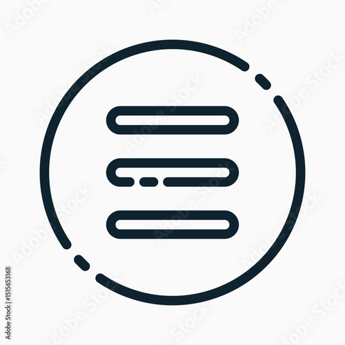 Design Illustration graphic of hamburger icon with line style. Suitable for UI, mobile design, web design, etc.