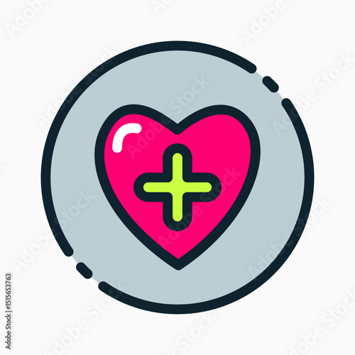 Design Illustration graphic of health improvement icon with colored outline style. Suitable for UI, mobile design, web design, etc.