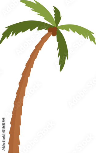 Palm tree illustration. Tropical palm illustration for posters, banners and promotional items. Vector illustration.