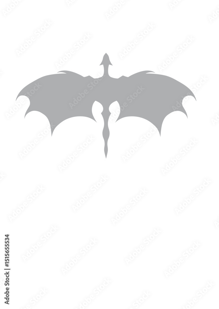 Fototapeta premium Dragon flying vertical