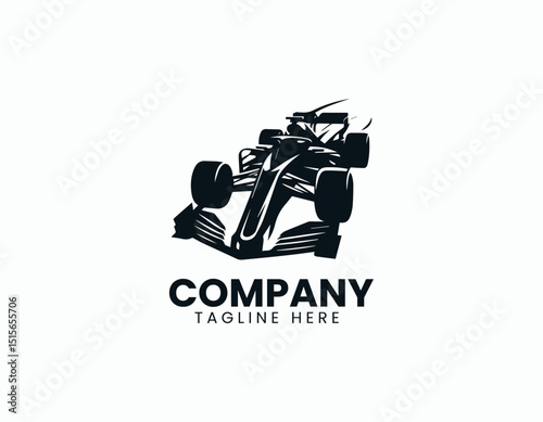 High-Performance F1 Race Car Dynamic Speed Illustration Vector Logo Design