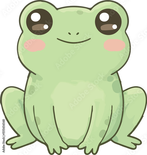 Cute Smiling Kawaii Frog 