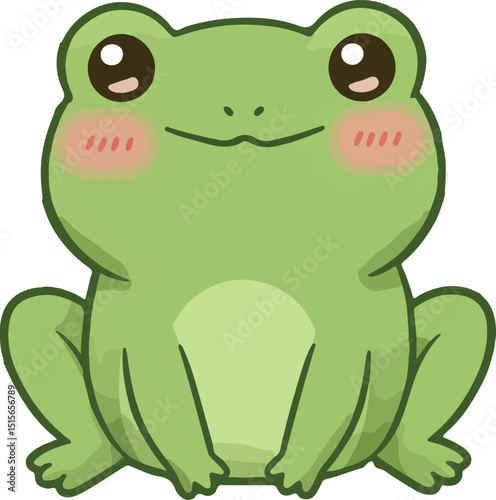 Cute Smiling Kawaii Frog 